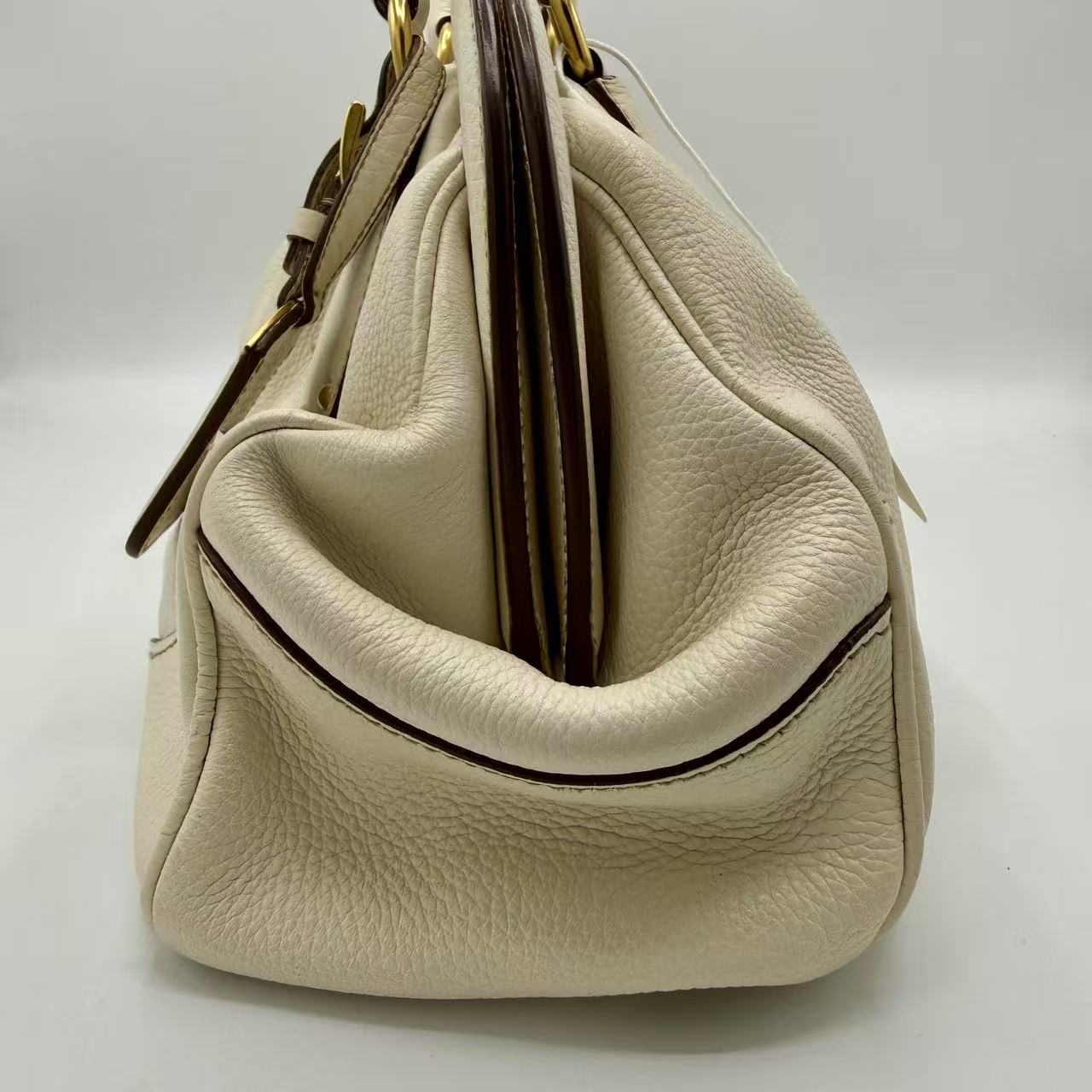  Vitello Daino Leather Shoulder Bags Frame Satchel
