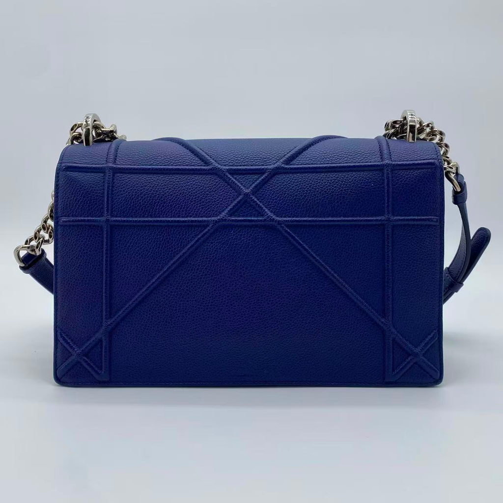 Diorever Shoulder Bag Leather Blue
