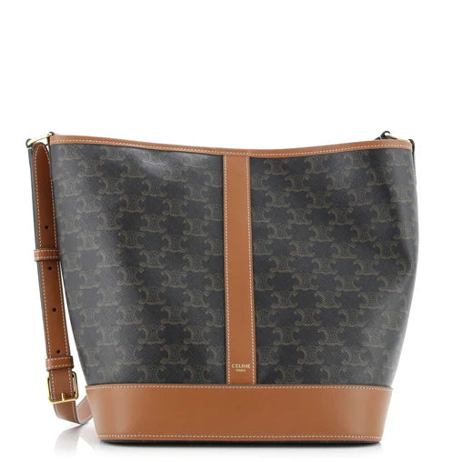 Bucket Bag Triomphe Coated Canvas Medium - twins