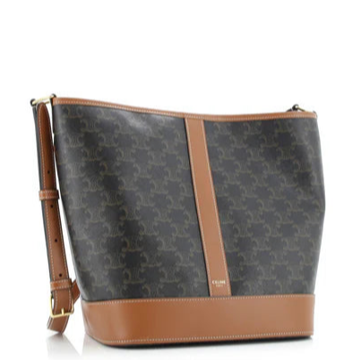 Bucket Bag Triomphe Coated Canvas Medium - twins