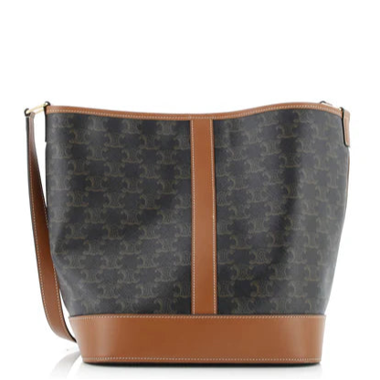 Bucket Bag Triomphe Coated Canvas Medium - twins