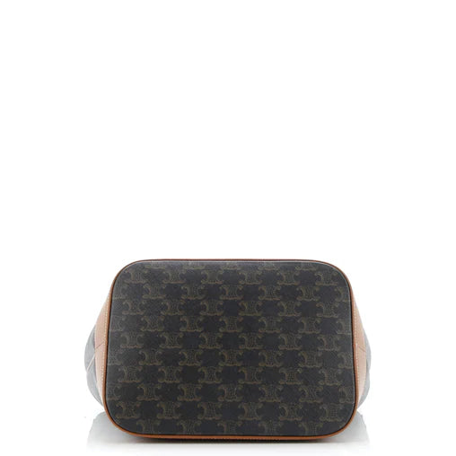 Bucket Bag Triomphe Coated Canvas Medium - twins