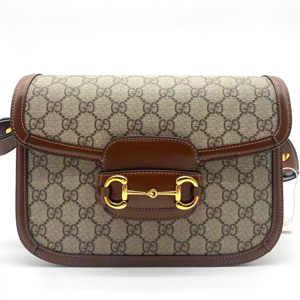 GG Supreme brown Horsebit 1955 medium shoulder bag