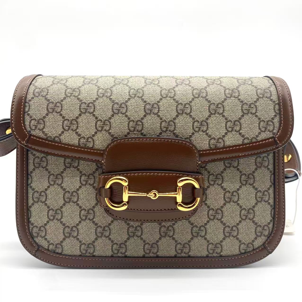 GG Supreme brown Horsebit 1955 medium shoulder bag