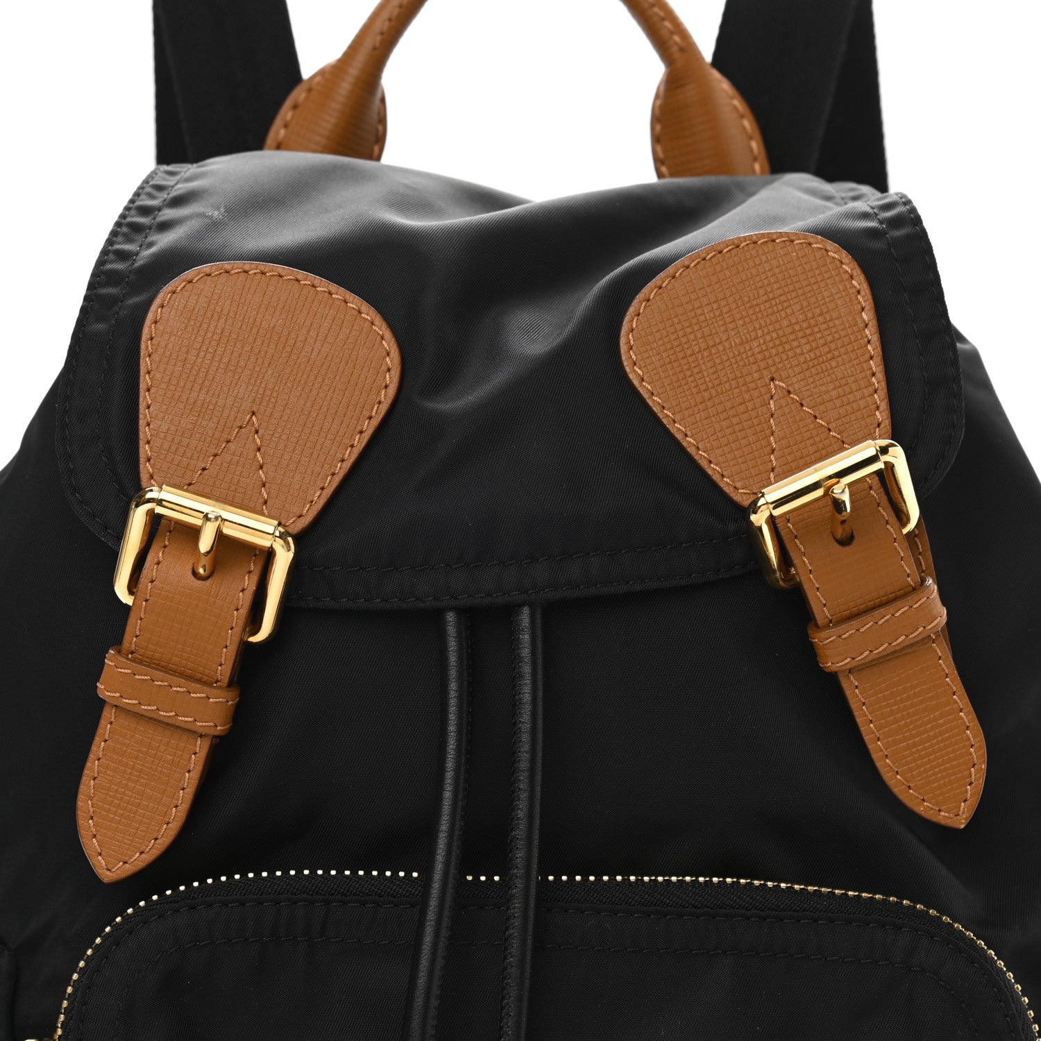 Nylon Medium Rucksack Backpack Black twins