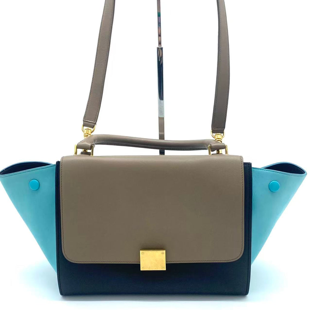 Celine Trapèze leather handbag