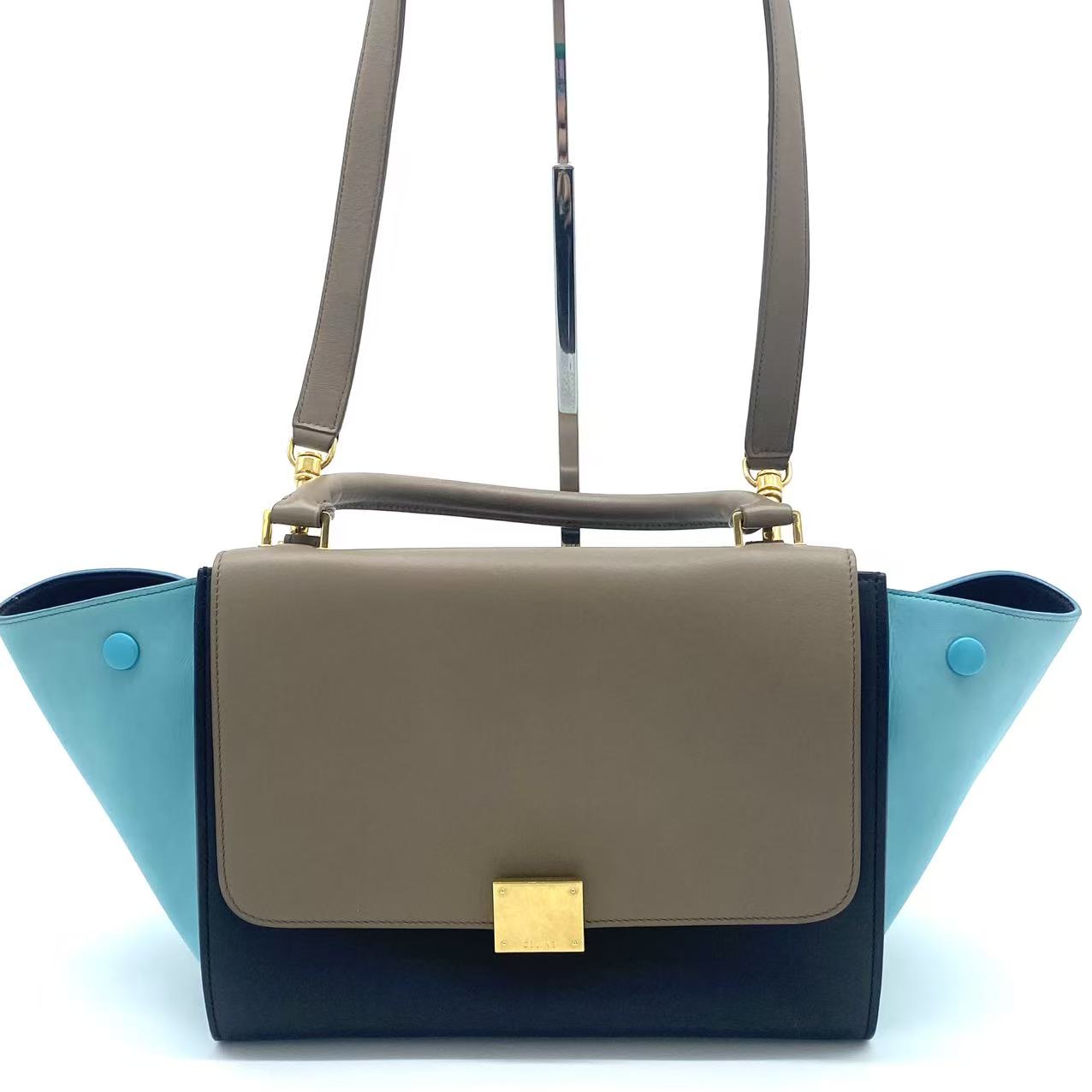 Celine Trapèze leather handbag