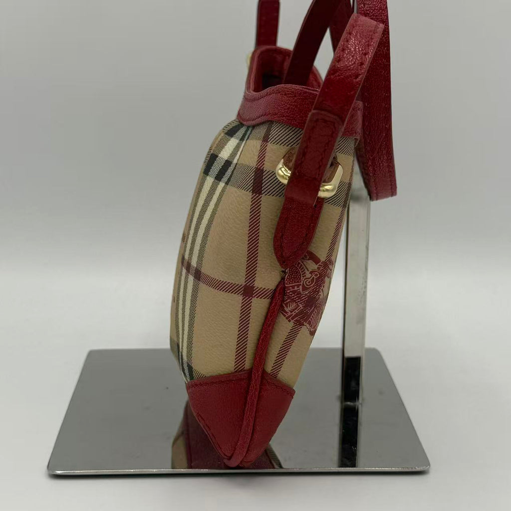 Nova Check Shoulder Bag Red Beige