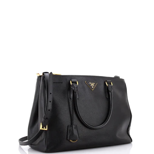 Galleria Double Zip Tote Saffiano Leather  Medium twins