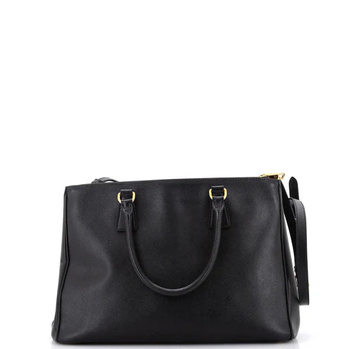 Galleria Double Zip Tote Saffiano Leather  Medium twins