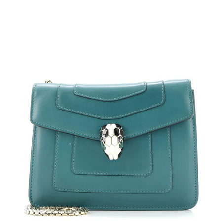 Serpenti Forever Square Shoulder Bag Leather Small twins