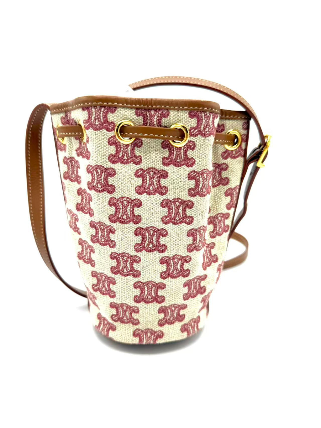 Drawstring Bucket Bag Triomphe Canvas Micro