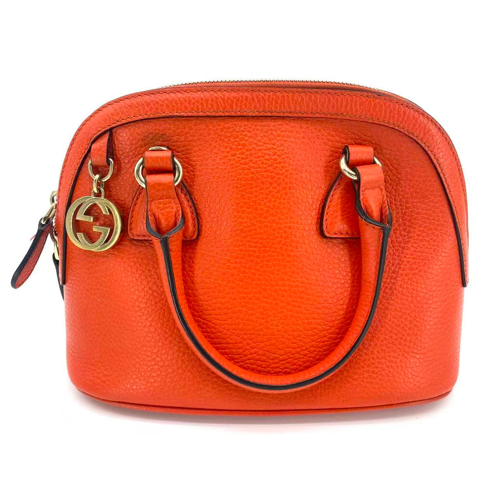 Mini Leather GG Charm Dome satchel