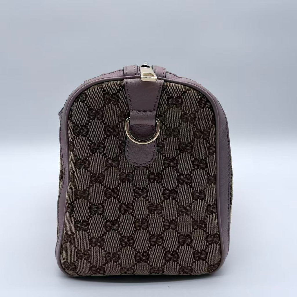 GUCCI Vintage Web Boston Bag