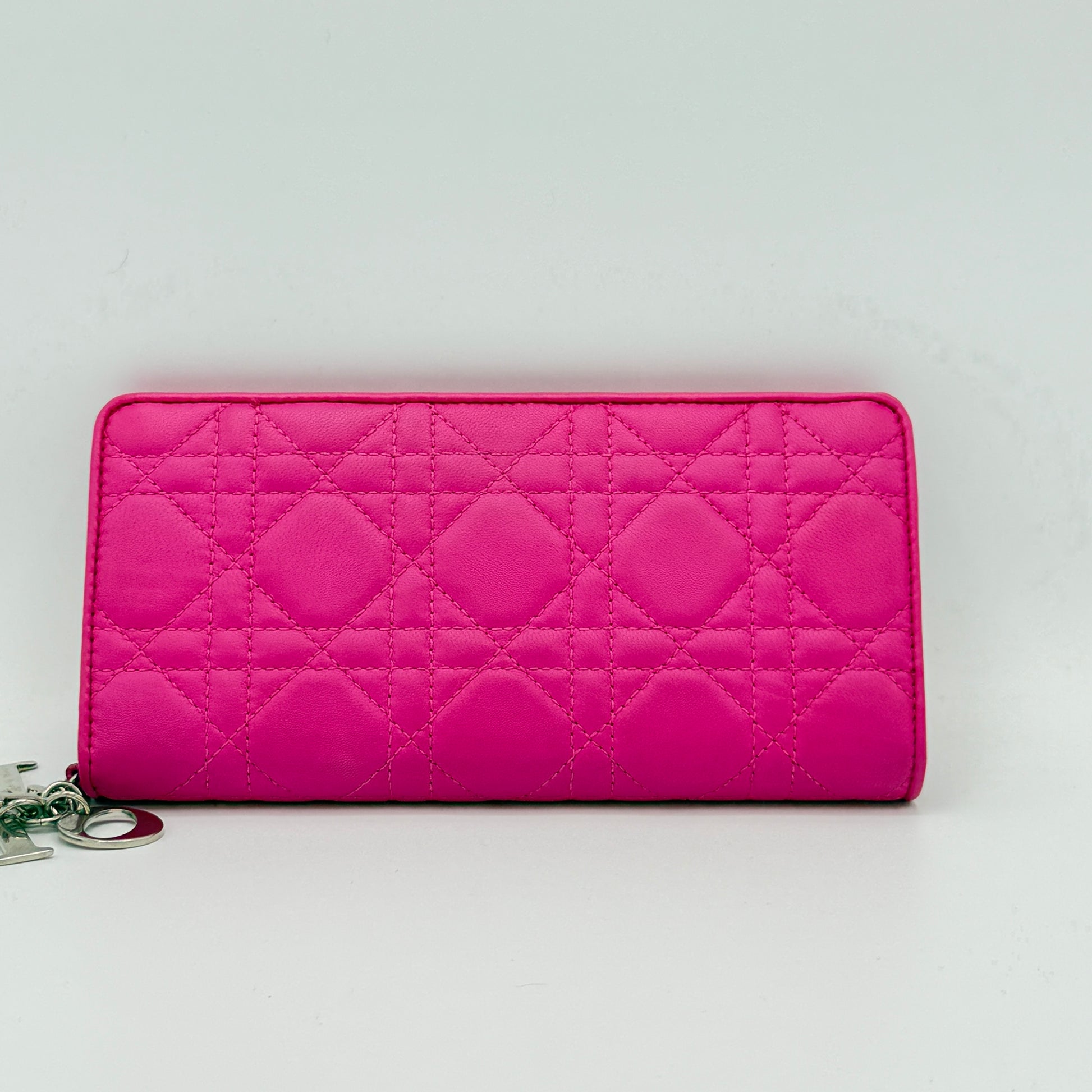 Lambskin Cannage Rendezvous Wallet Pink