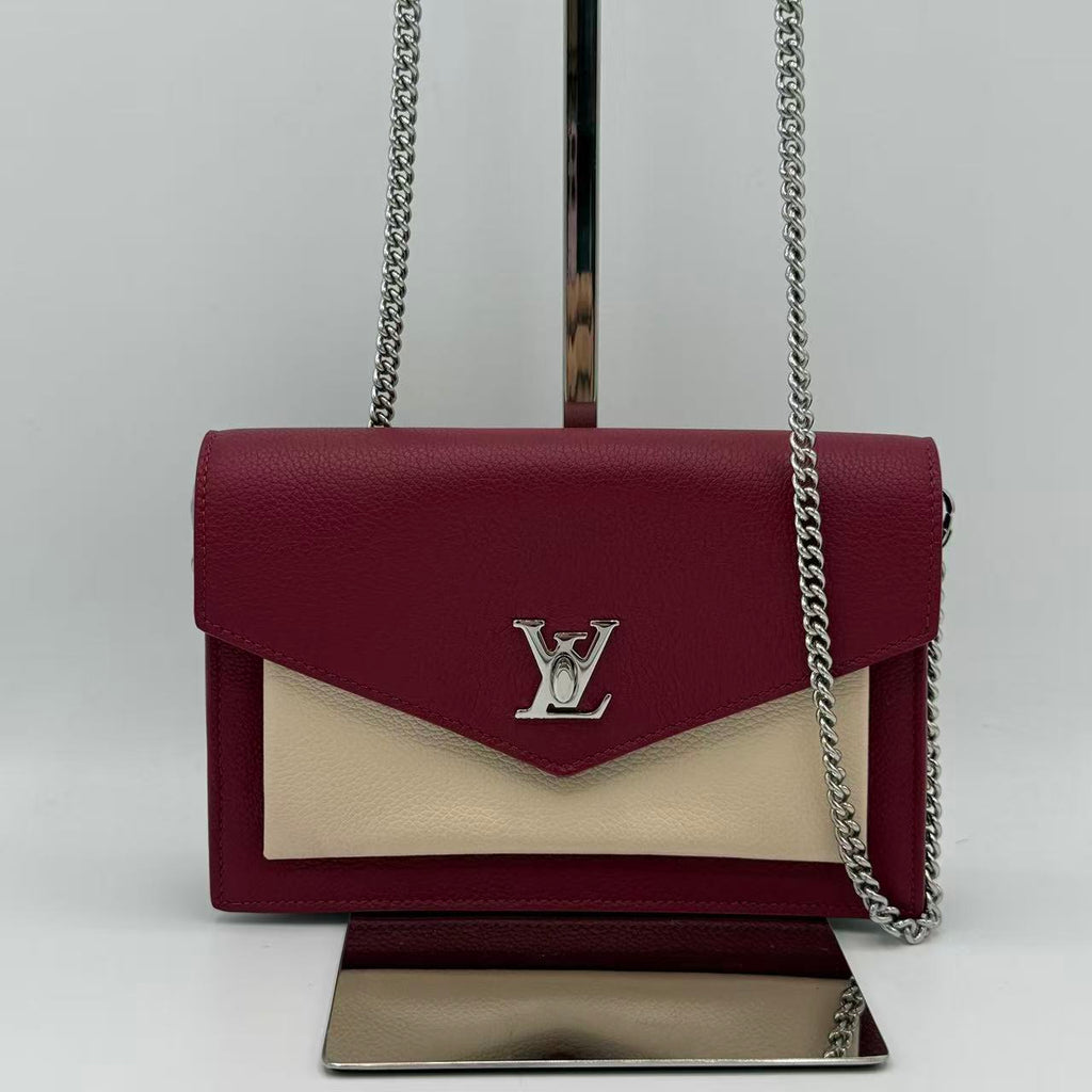 Bicolor Leather MyLockMe Chain Pochette crossbody bag