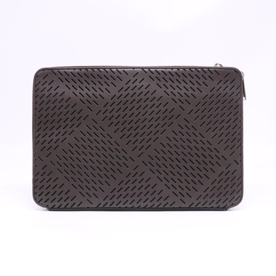 Perforated Leather clutch bag Twins LDJ6697