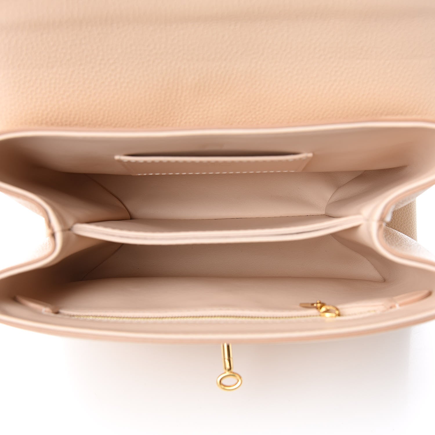 Rose Des Vents MM Grained Leather Top Handle Crossbody Bag Creme - twins