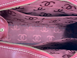 Chanel Surpique Boston Bag Quilted Leather Large