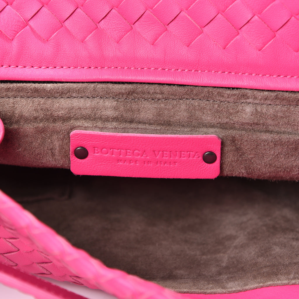 Nappa Intrecciato Medium Garda Bag Rosa Shock twins