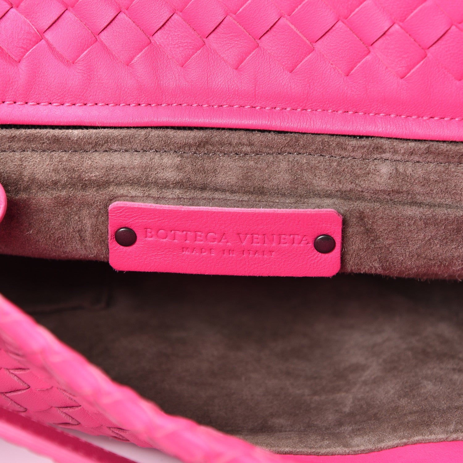 Nappa Intrecciato Medium Garda Bag Rosa Shock twins