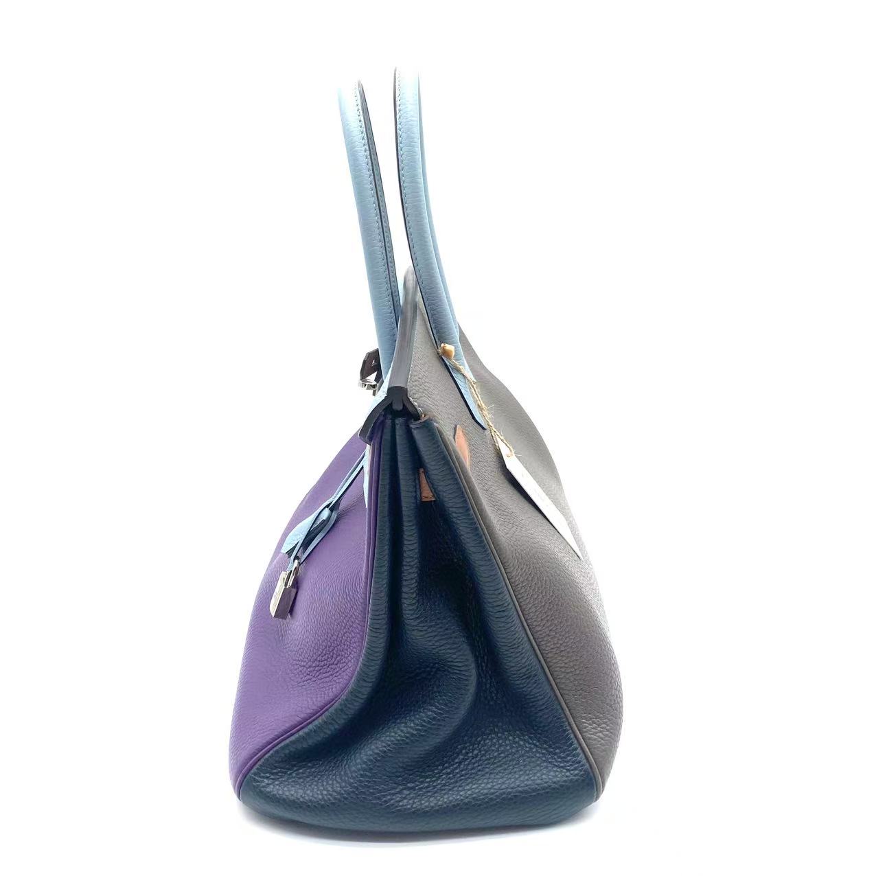 Birkin 35 Ultraviolet Etain Bleu Lin Bleu Orage