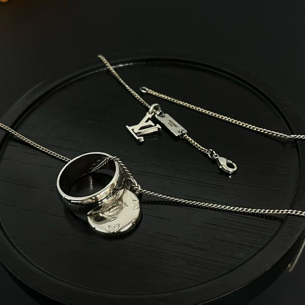 Monogram Charms Necklace Metal Twins LDJ3803