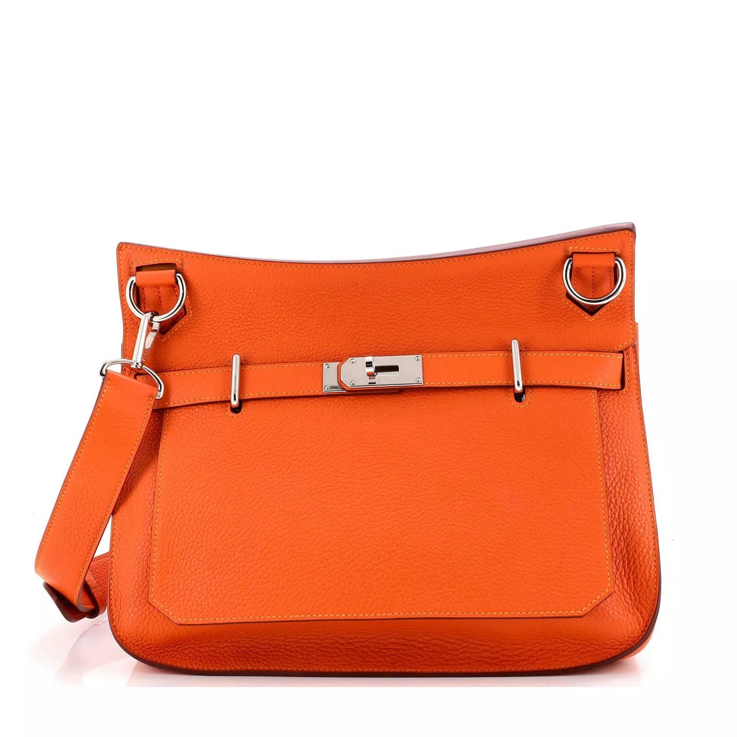 Hermes Taurillon Clemence Jypsiere 28 Orange twins B21884