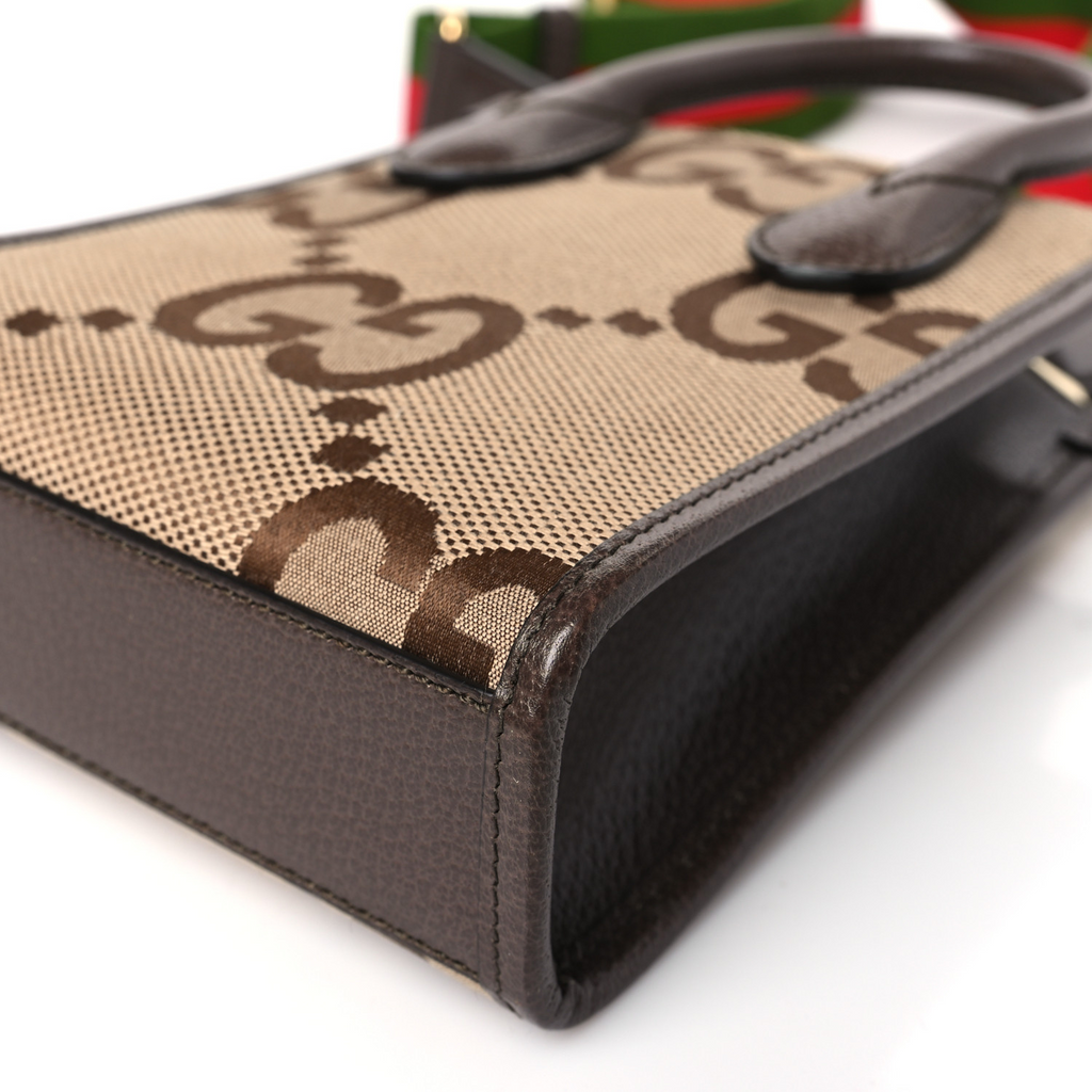 Vertical Tote Jumbo GG Canvas Mini Twins
