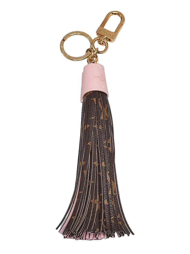 Louis Vuitton Pink Monogram Canvas Tassel Key Chain and Bag Charm twins LDJ4122