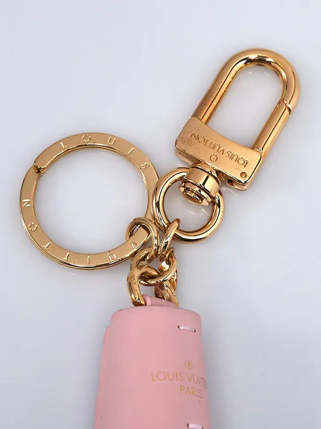Louis Vuitton Pink Monogram Canvas Tassel Key Chain and Bag Charm twins LDJ4122