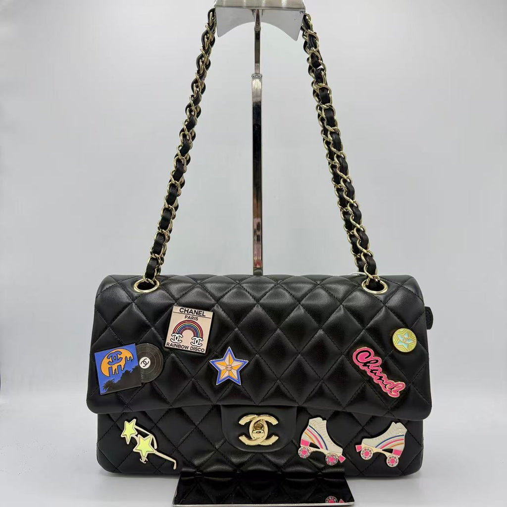Hollywood Charms Classic Double Flap Bag Quilted Lambskin Medium