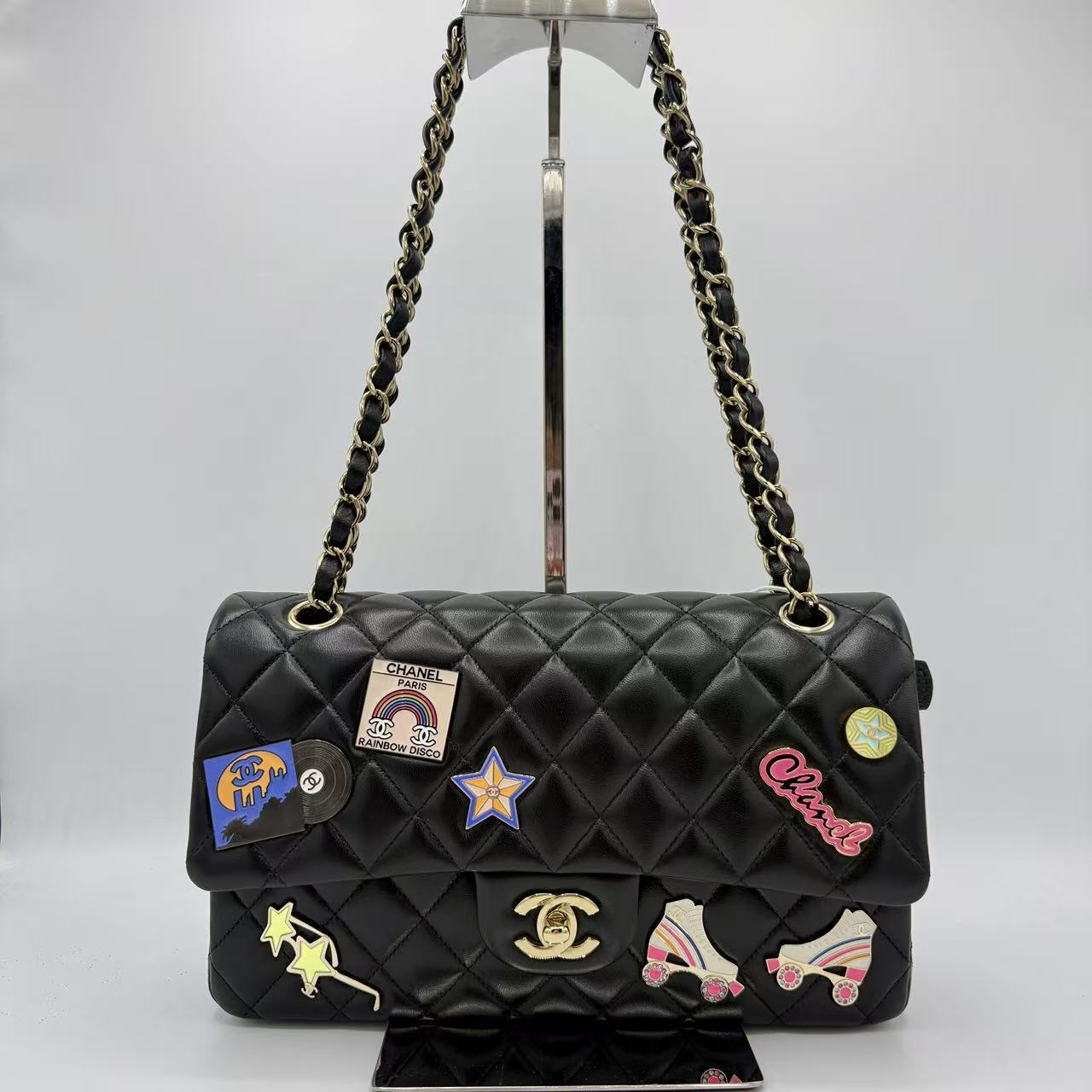 Hollywood Charms Classic Double Flap Bag Quilted Lambskin Medium