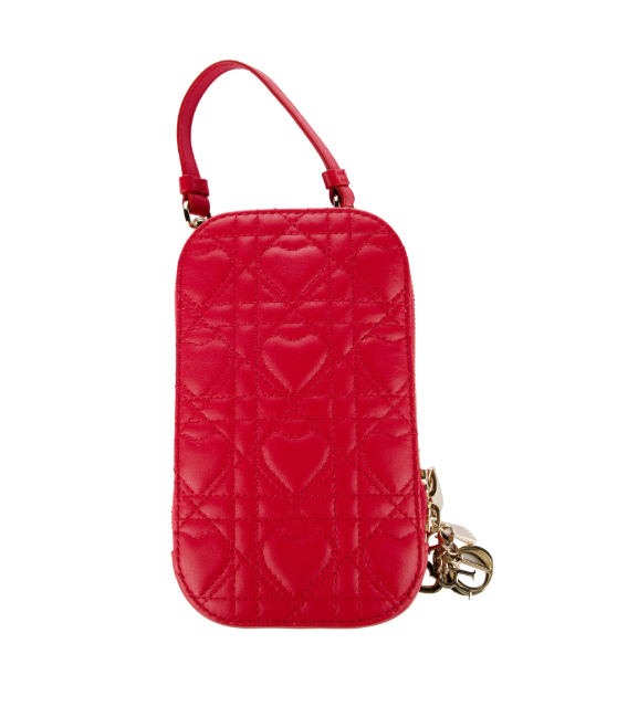 Lady Dior Phone Holder on Chain Cannage Quilt Lambskin Twins