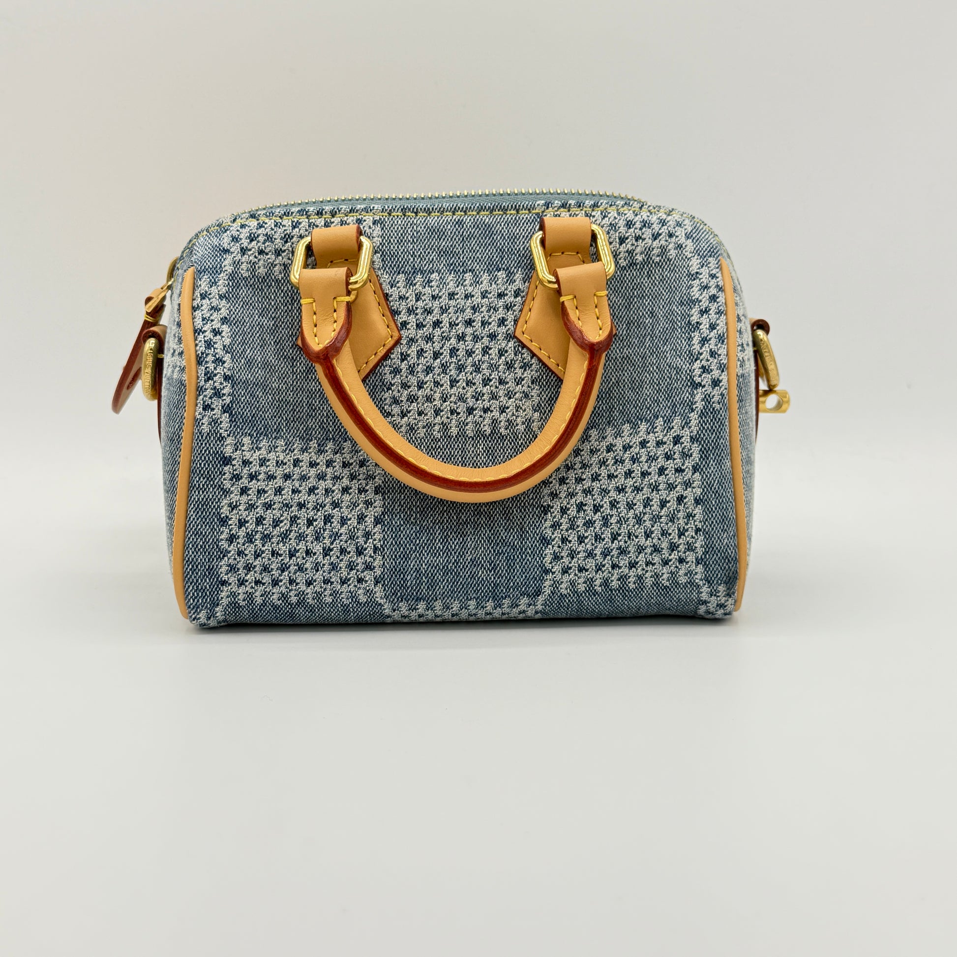Speedy Bandouliere Bag 3D Damier Giant Denim 18