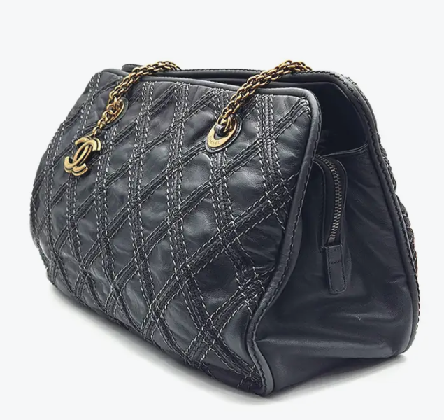 Triptych Tote Quilted Calfskin Twins