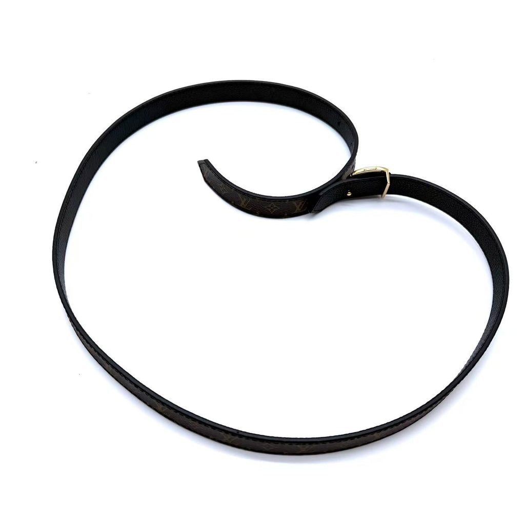 Monogram 20mm LV Circle Reversible Belt Black