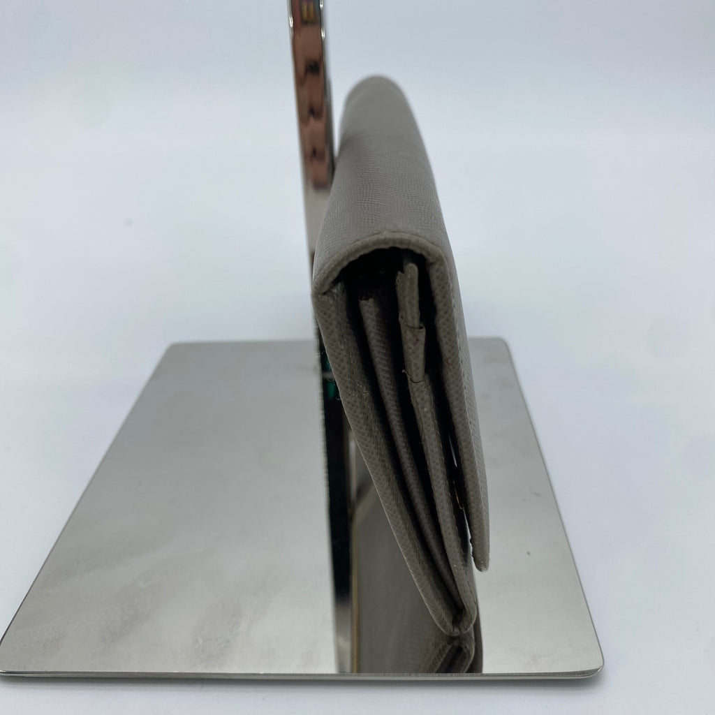 Flap Wallet Saffiano Leather Long