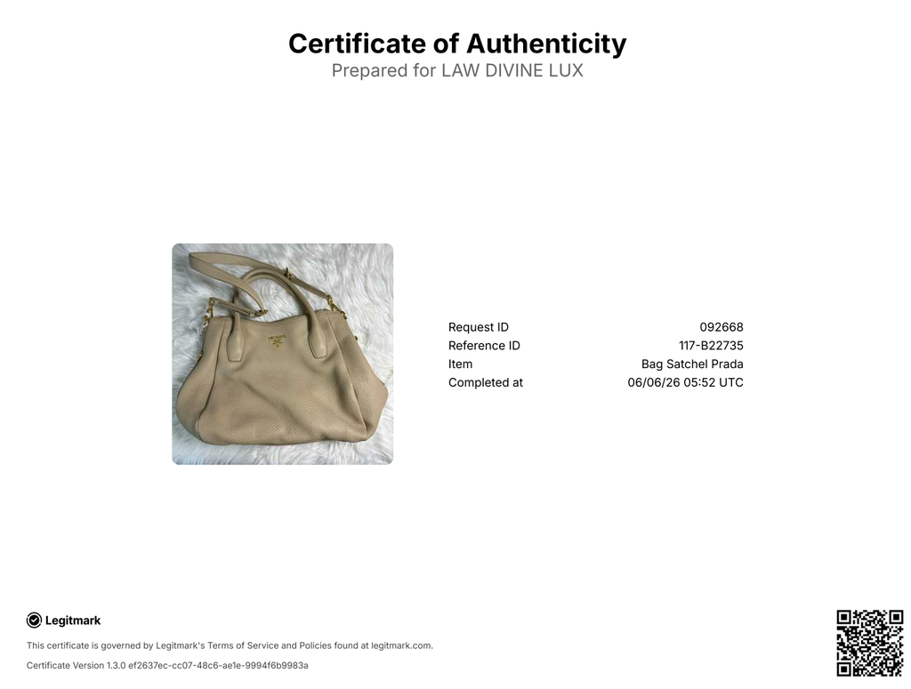 Convertible Satchel Vitello Daino Medium Twins B22735