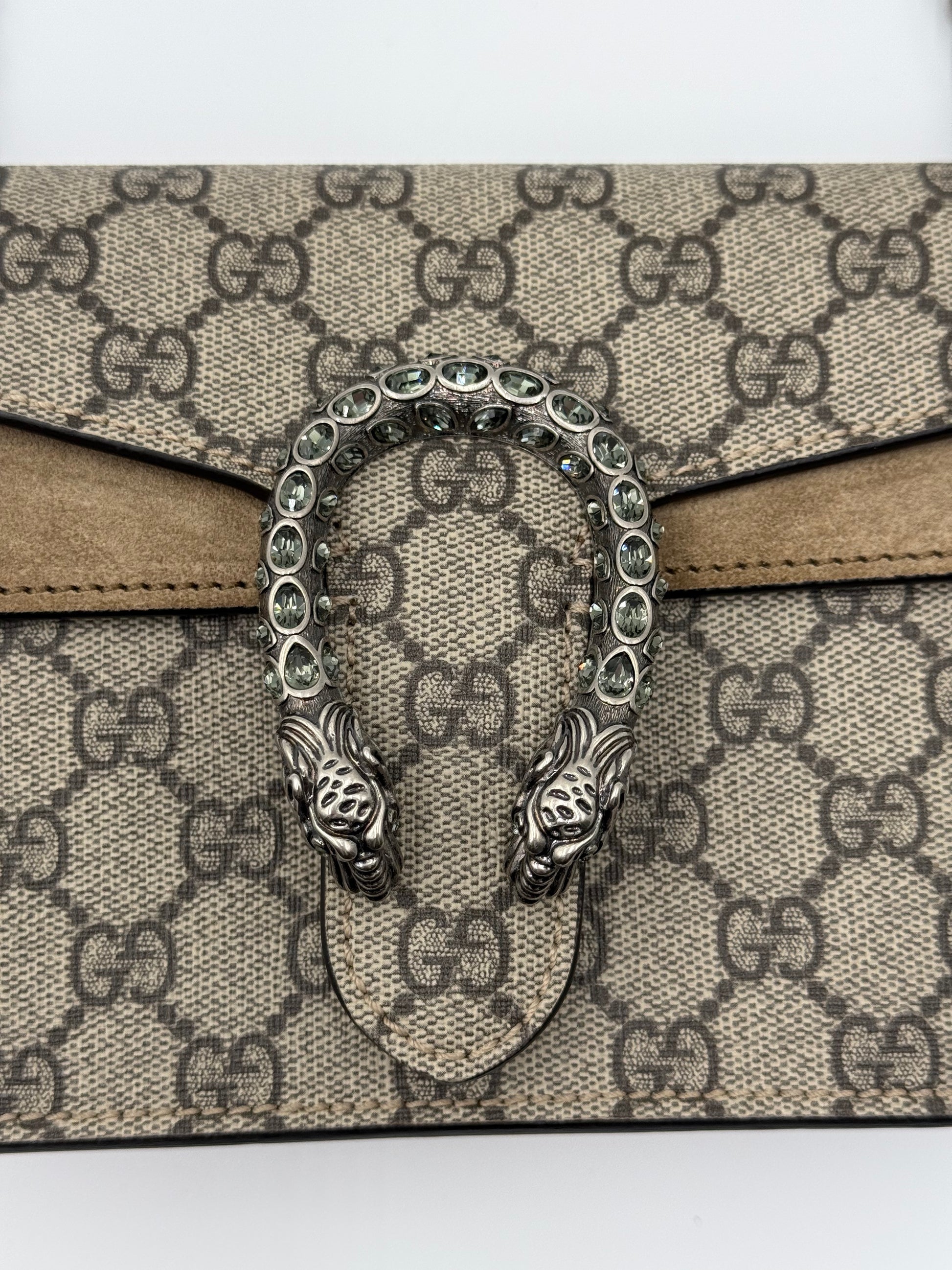 GG Supreme Monogram Dionysus Shoulder Bag Taupe