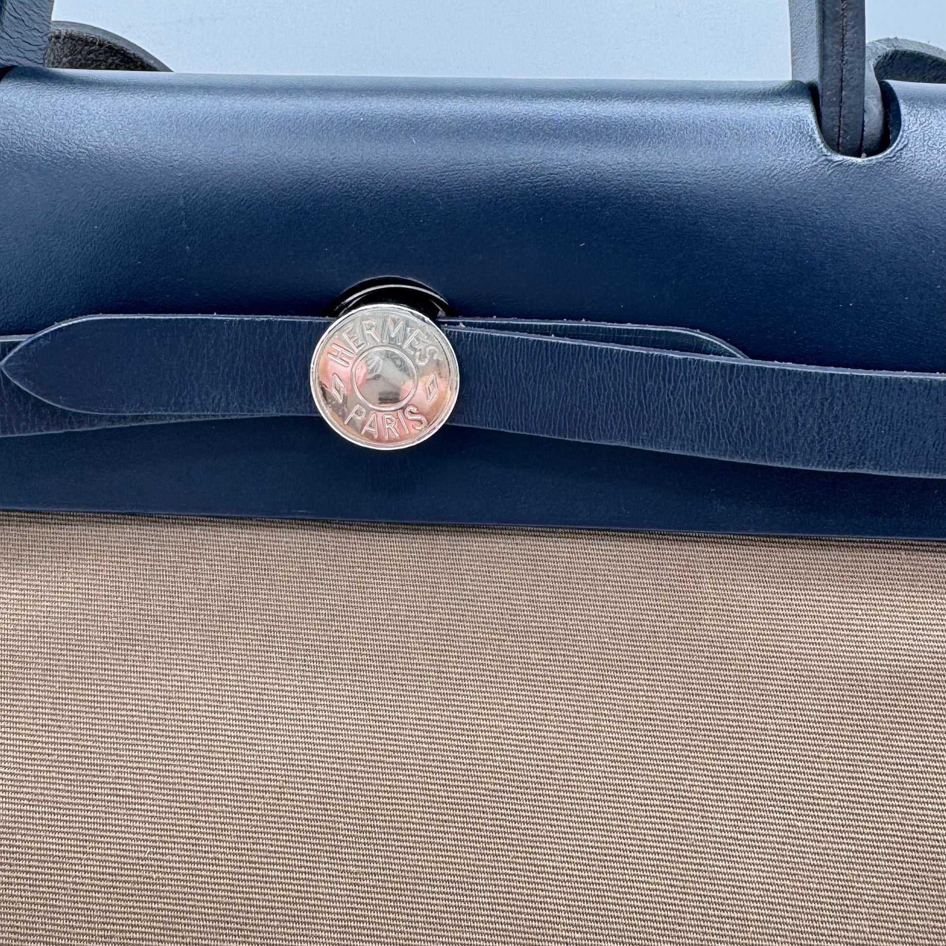 Hermes Herbag Zip Leather and Toile 31