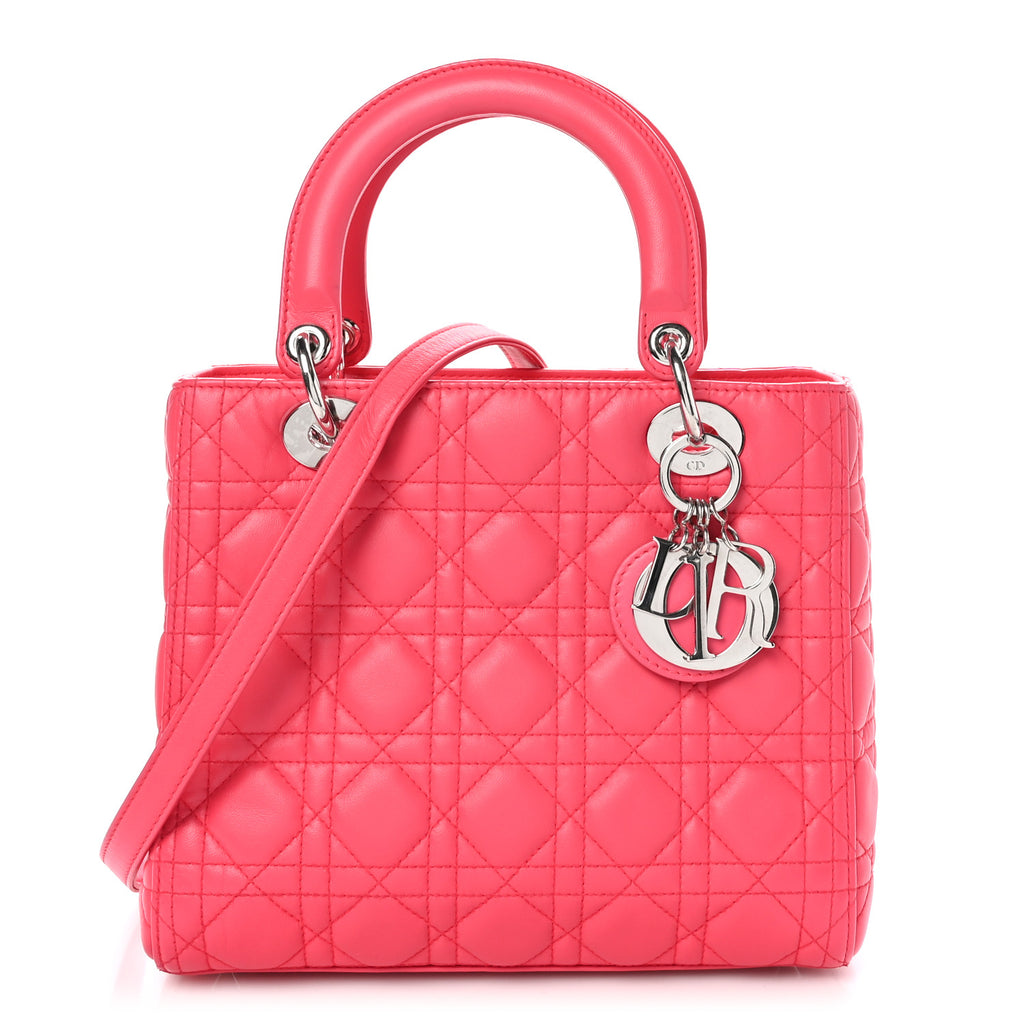 Lady Dior Bag Cannage Quilt Lambskin Medium Twins