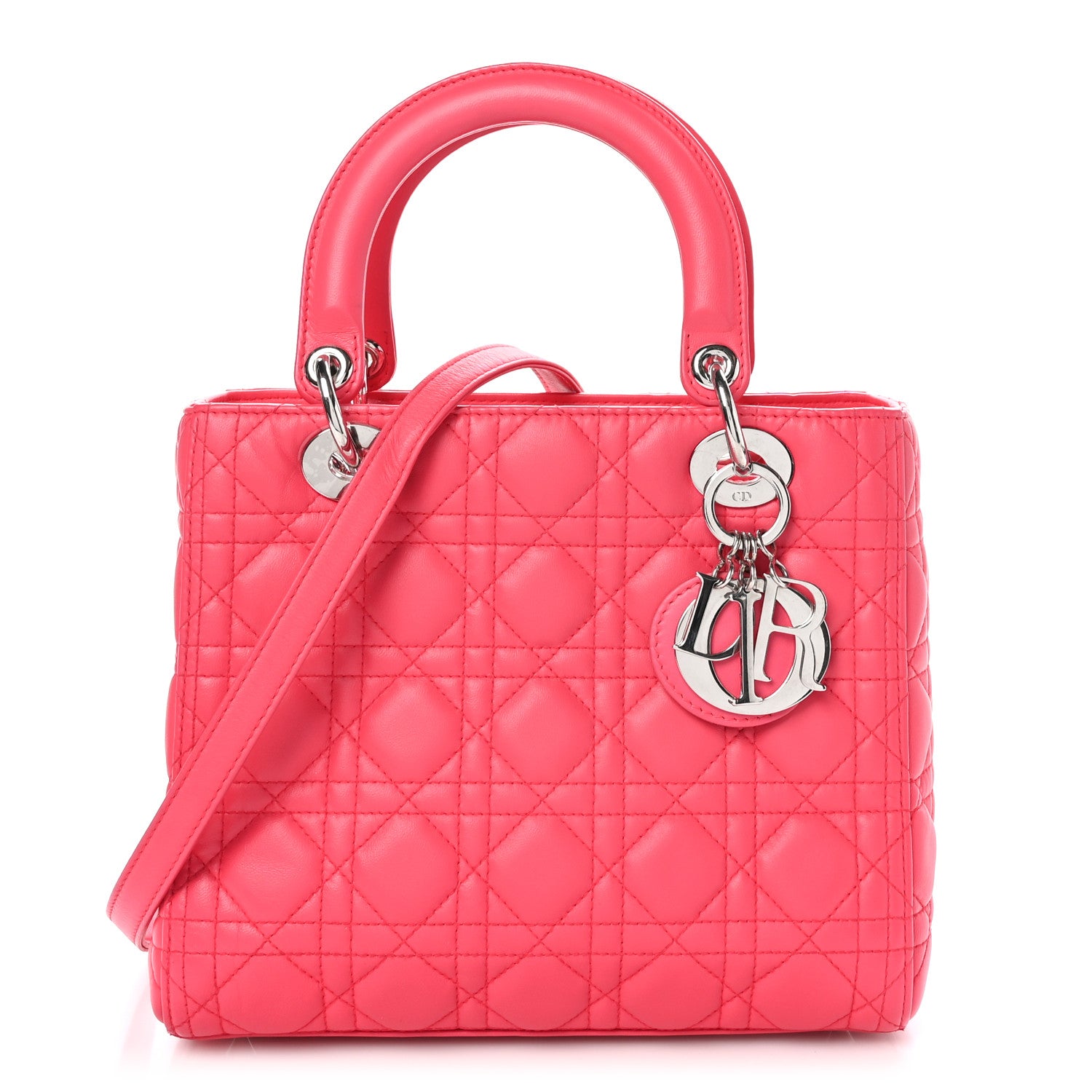 Lady Dior Bag Cannage Quilt Lambskin Medium Twins