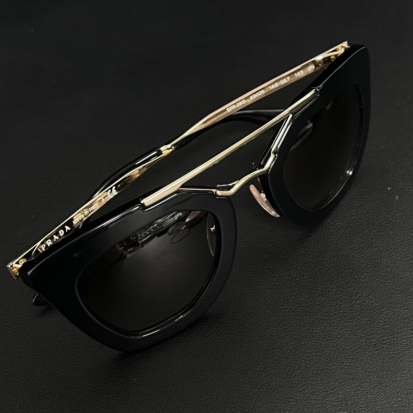 Prada Acetate Cinema Sunglasses SPR Black Twins LDJ3736