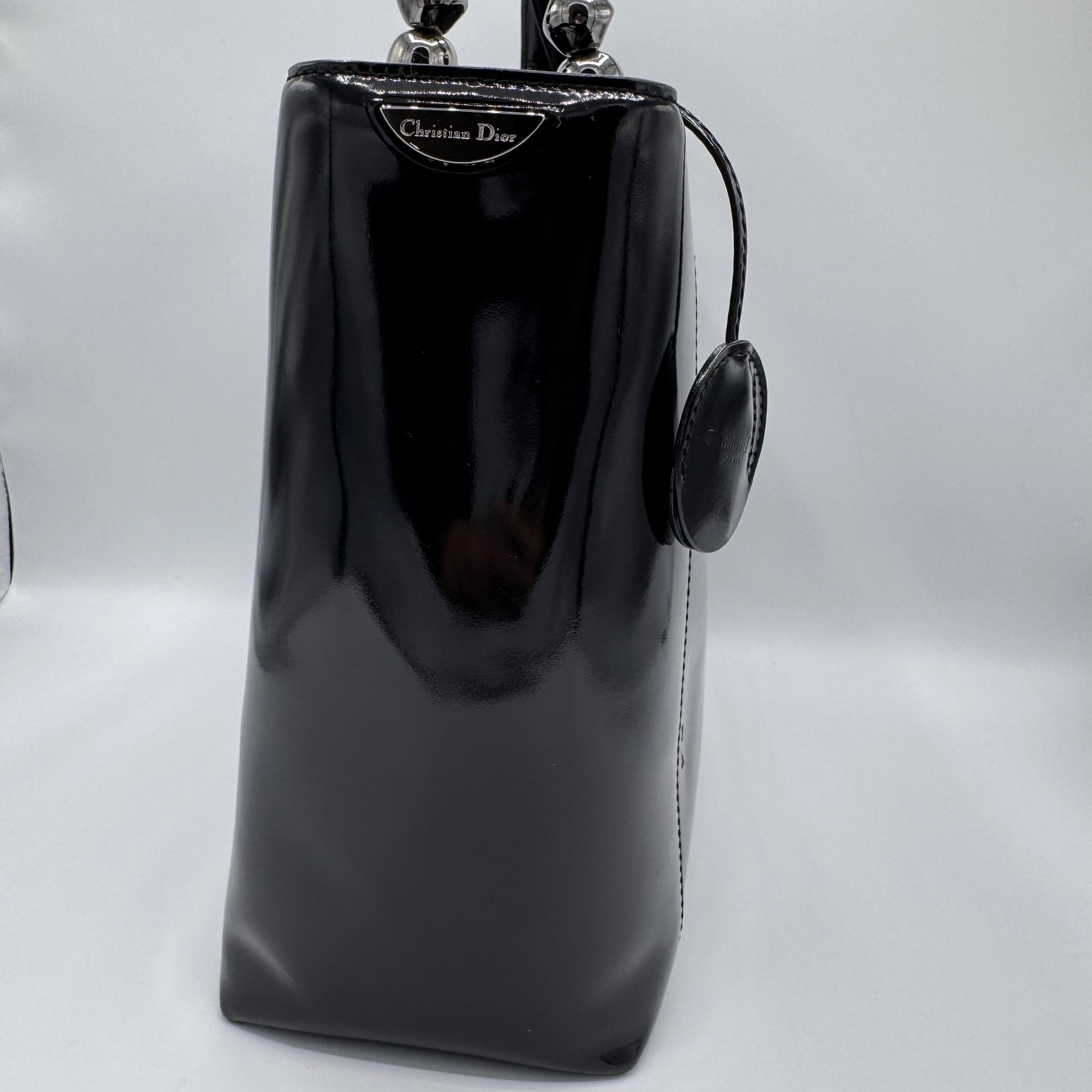 Dior Black Malice Patent Leather Satchel
