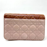 Dior Iridescent/Pink Cannage Quilted Patent and Leather New Lock Clutch Bag