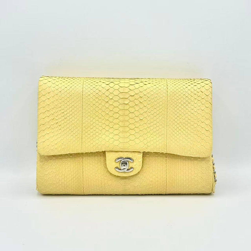Yellow Python CC Classic Flap Jumbo Bag