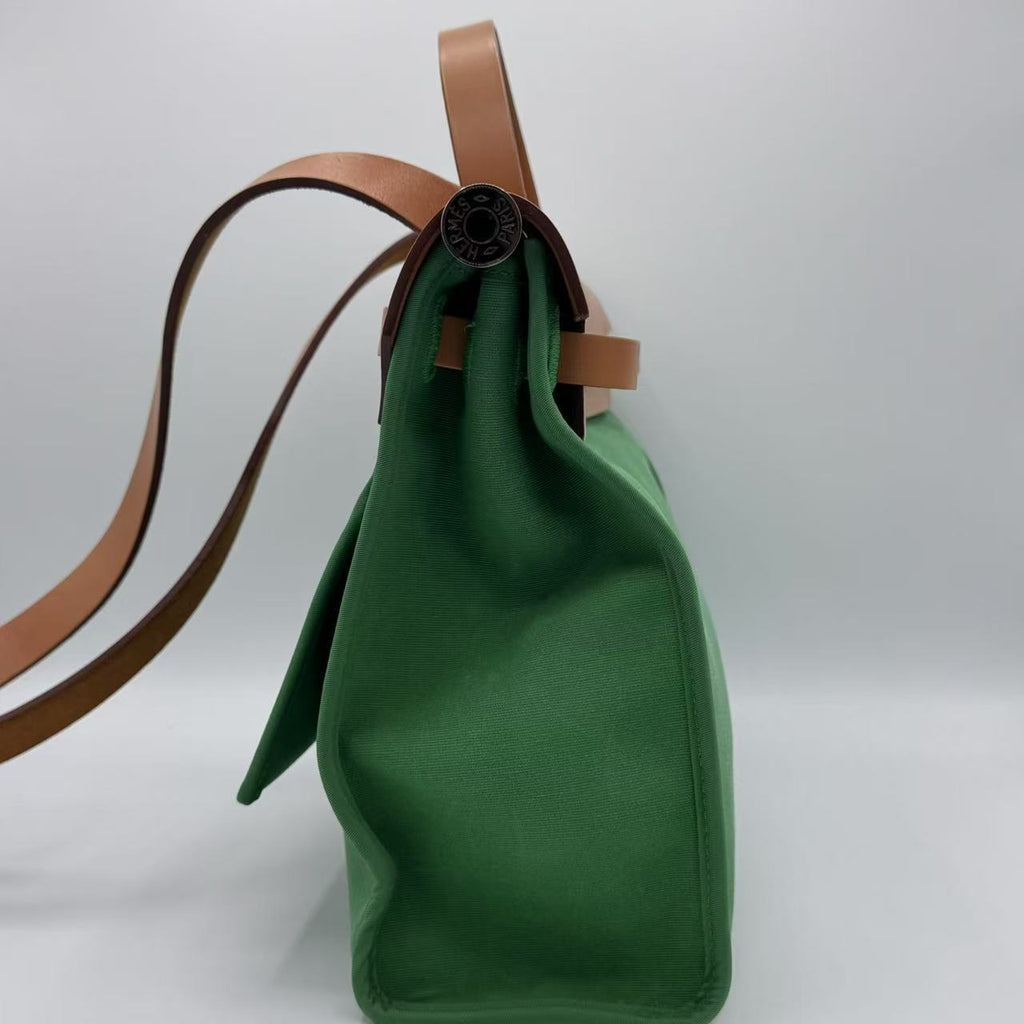 Hermes Herbag Zip Leather and Toile 31