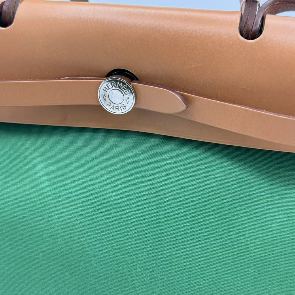 Hermes Herbag Zip Leather and Toile 31