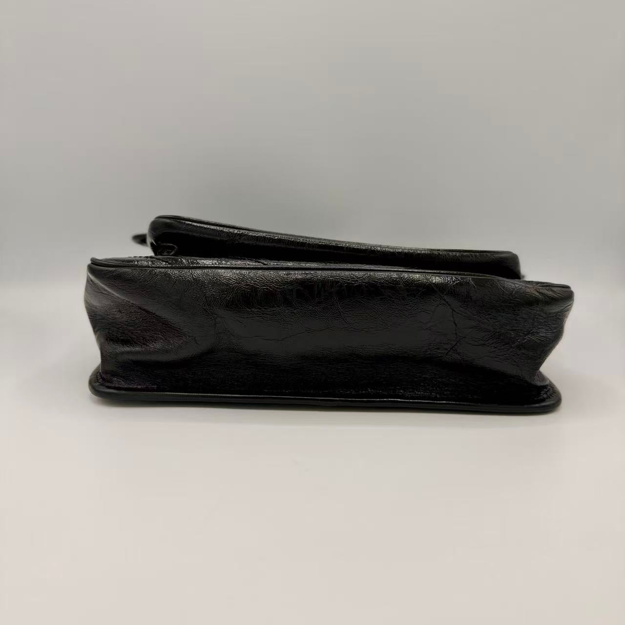 Niki Silver Chain Flap Bag Leather Medium